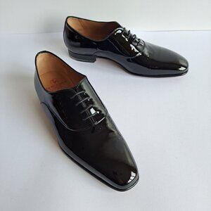 NEW Di Bianco Black Comfort Flex Patent Leather Shiny Shoes Size 10